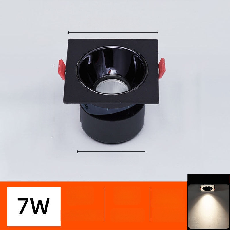 DALI Πρωτόκολλο, εντοιχιζόμενο LED downlight με μια κεφαλή, αντιθαμβωτικό, 7W–12W, οπή 75 mm, σχάρα 75 mm