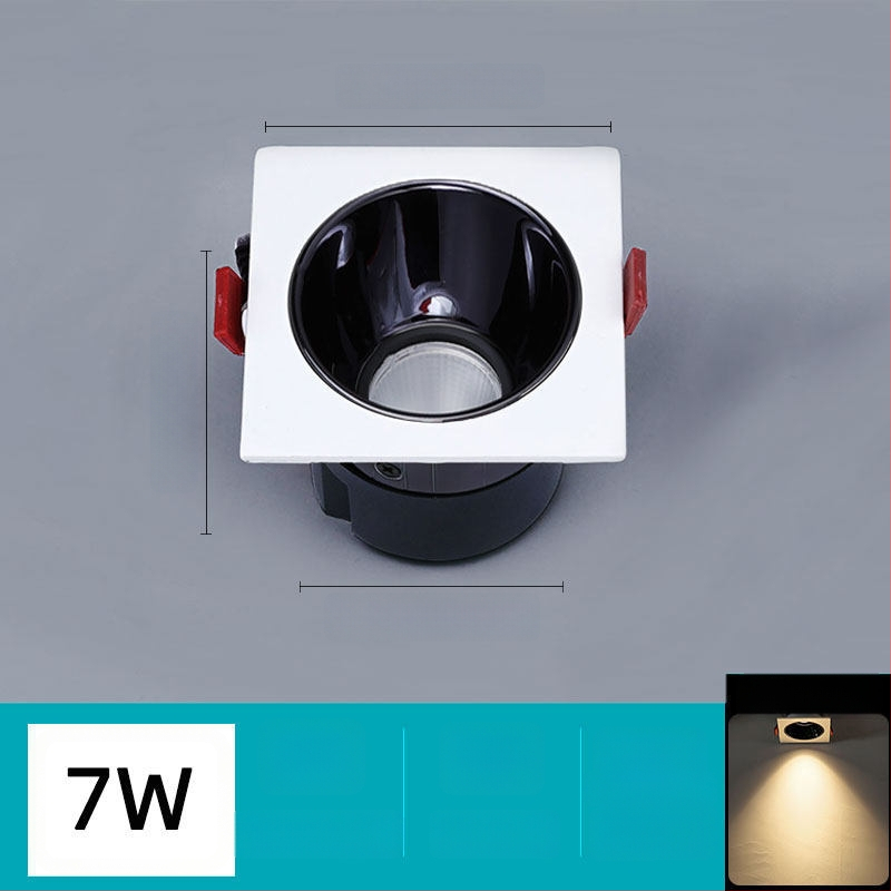 DALI Πρωτόκολλο, εντοιχιζόμενο LED downlight με μια κεφαλή, αντιθαμβωτικό, 7W–12W, οπή 75 mm, σχάρα 75 mm