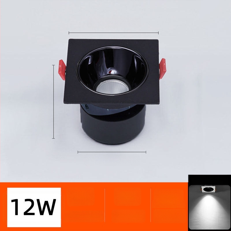 DALI Πρωτόκολλο, εντοιχιζόμενο LED downlight με μια κεφαλή, αντιθαμβωτικό, 7W–12W, οπή 75 mm, σχάρα 75 mm