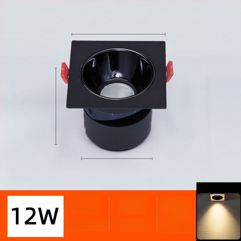 DALI Πρωτόκολλο, εντοιχιζόμενο LED downlight με μια κεφαλή, αντιθαμβωτικό, 7W–12W, οπή 75 mm, σχάρα 75 mm