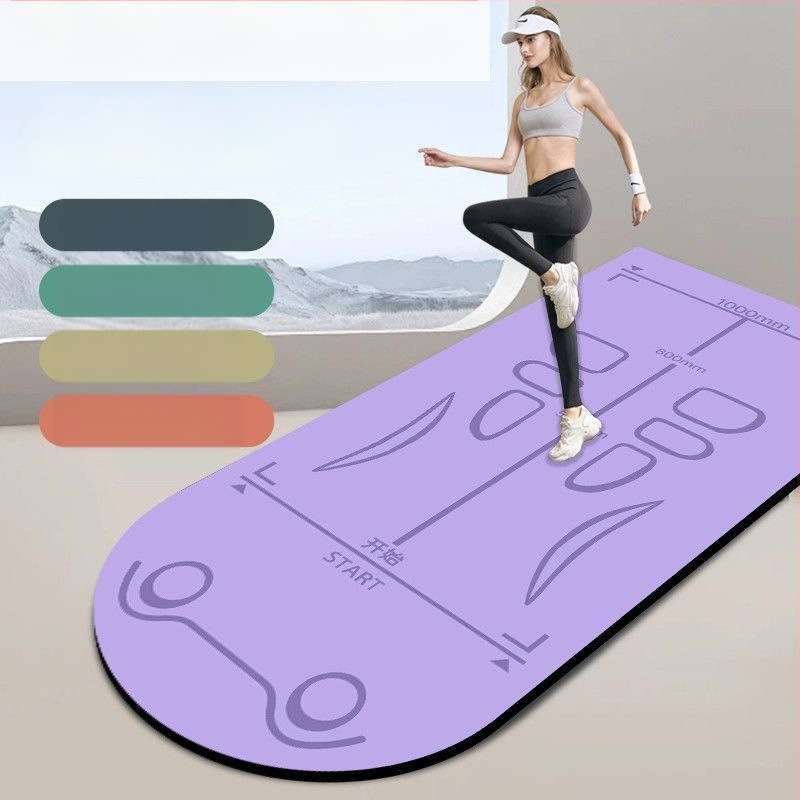 Μάτ άσκησης με ab wheel, στρώμα γιόγκα, παχύτερο, απορροφά κραδασμούς και μόνωση ήχου, 4,5 cm