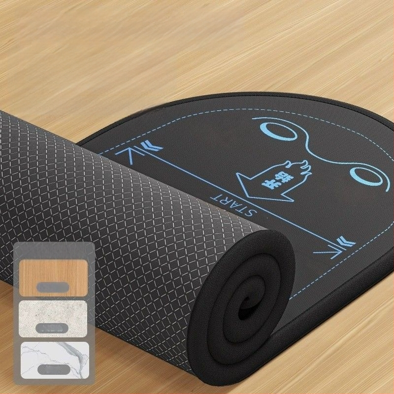 Μάτ άσκησης με ab wheel, στρώμα γιόγκα, παχύτερο, απορροφά κραδασμούς και μόνωση ήχου, 4,5 cm