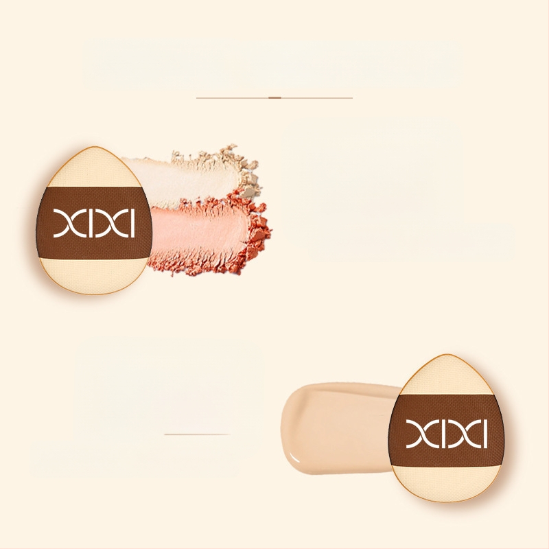Xixi mini sminkszivacs csepp alakú, concealer, száraz és nedves kettős használat, kompakt és könnyen hordozható.