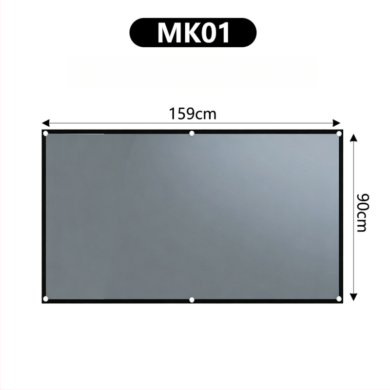 4K μεταλλική οθόνη προβολέα με αντιανακλαστικό φινίρισμα, 100/120 ίντσες, HD 3D, κινηματογραφικού επιπέδου
