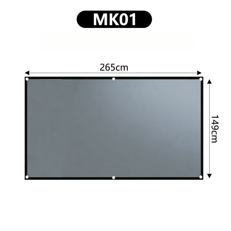 4K μεταλλική οθόνη προβολέα με αντιανακλαστικό φινίρισμα, 100/120 ίντσες, HD 3D, κινηματογραφικού επιπέδου