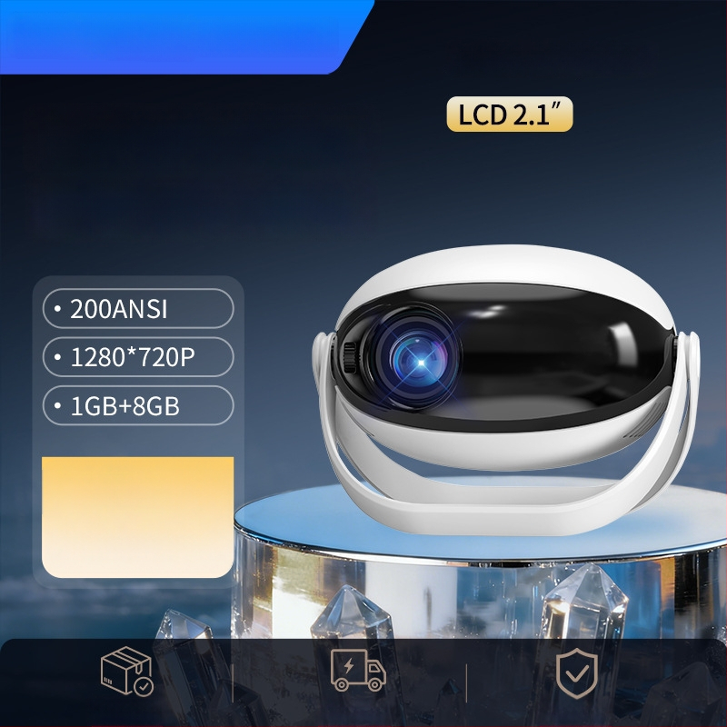 Jixiang φορητός οικιακός προβολέας LCD με δυνατότητα προβολής οθόνης κινητού, συμπαγής προβολέας HD 720p