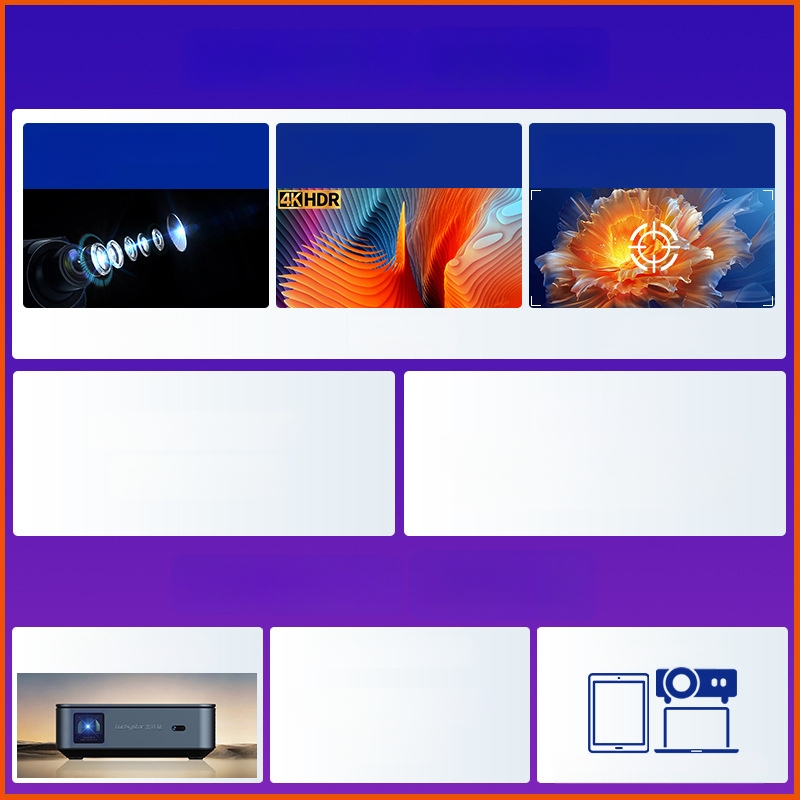 Jixiang φορητός οικιακός προβολέας LCD με δυνατότητα προβολής οθόνης κινητού, συμπαγής προβολέας HD 720p