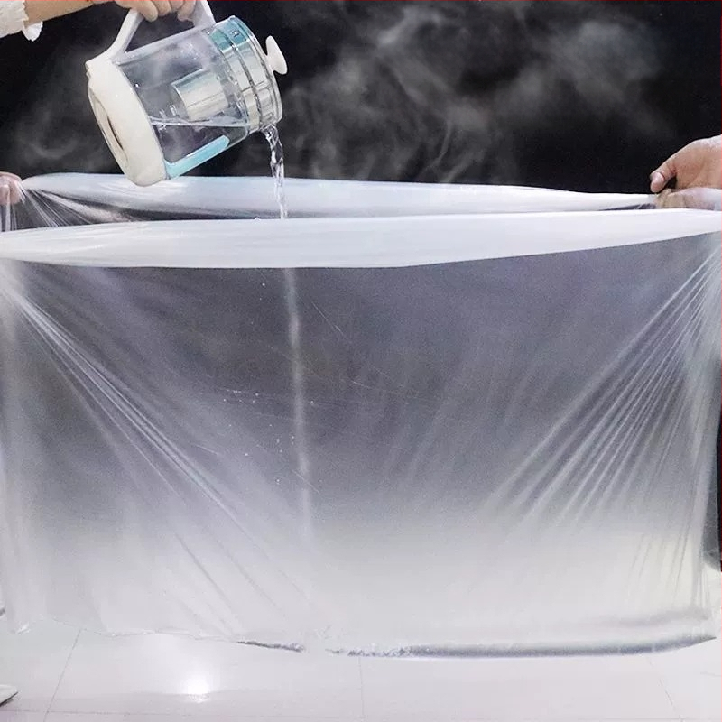 Μονόχρηστη σακούλα liner για κυκλική μπανιέρα, χοντρό πλαστικό, για παιδιά και ενήλικες, πτυσσόμενη θήκη μπάνιου