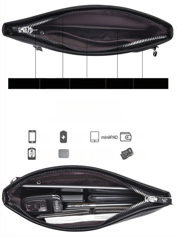Geantă clutch pentru bărbați, stil plic, PVC, model geometric, pentru afaceri, compatibilă cu laptop de 8 inci