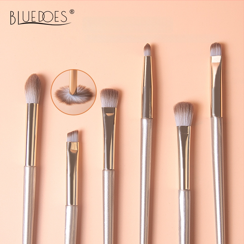 Σετ 8 πινέλων ματιών: πινέλο σκιάς, πινέλο contour μύτης, πινέλο eyeliner, πινέλο ανάμειξης