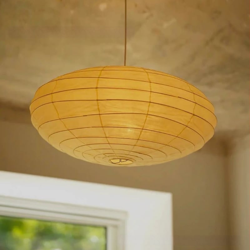 Noguchi-inspired ιαπωνικό φανάρι από χαρτί σε στυλ Wabi-Sabi, κρεμαστό για τραπεζαρία και σαλόνι, Nordic Danish vintage