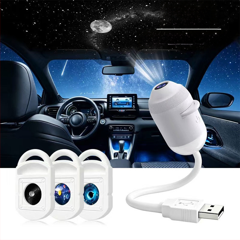 USB projektor zvjezdano nebo za unutarnji prostor automobila i spavaću sobu – galaktičko ambijentalno osvjetljenje
