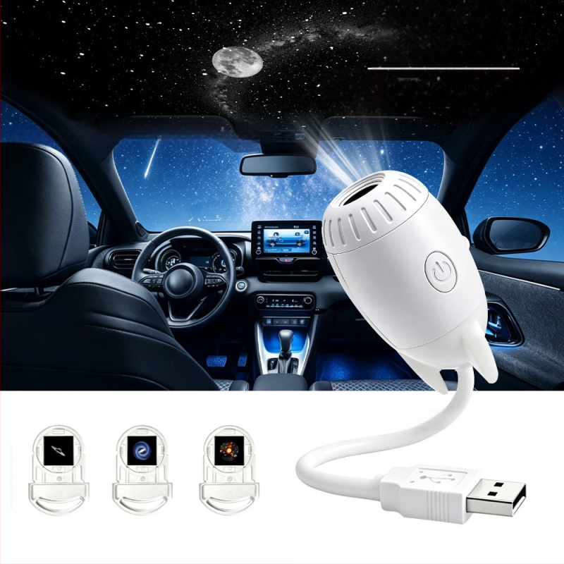 USB projektor zvjezdano nebo za unutarnji prostor automobila i spavaću sobu – galaktičko ambijentalno osvjetljenje
