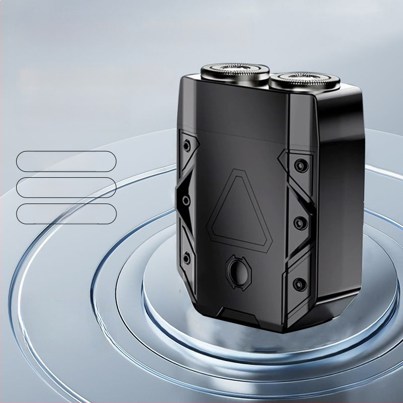 Mecha-stílusú férfi elektromos utazó mini, újratölthető és mosható borotva DS07