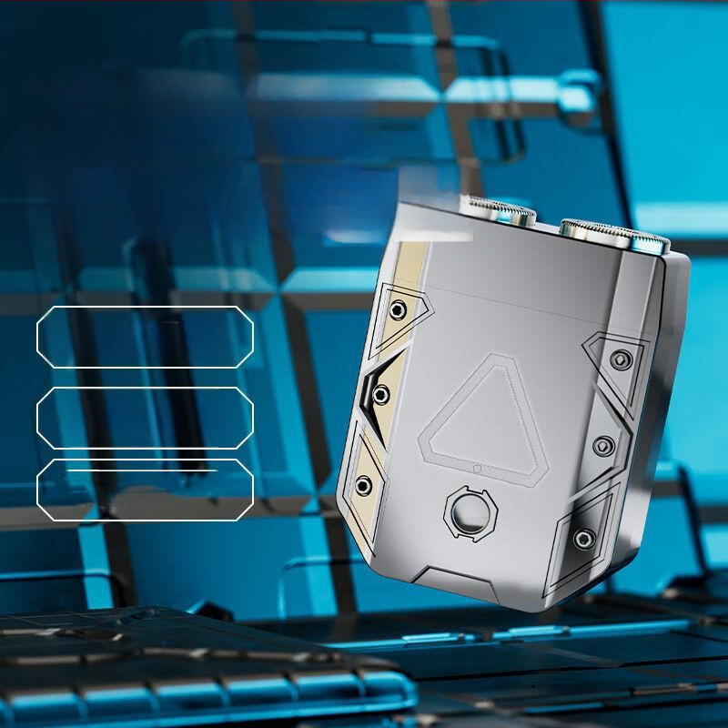 Mecha-stílusú férfi elektromos utazó mini, újratölthető és mosható borotva DS07