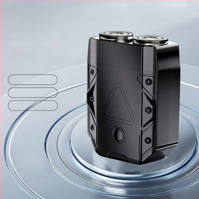 Mecha-stílusú férfi elektromos utazó mini, újratölthető és mosható borotva DS07