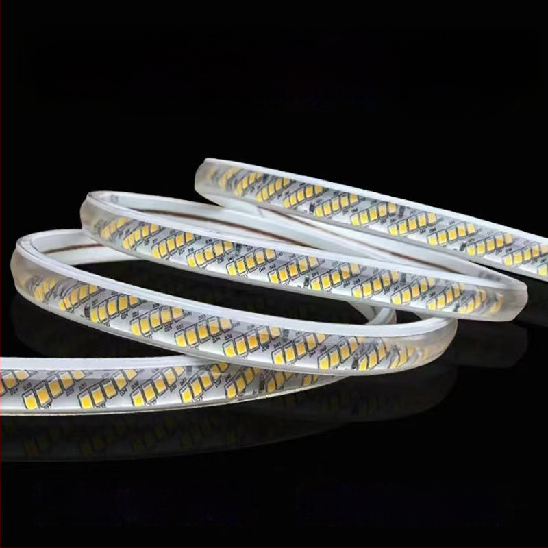 220V vízálló LED-szalag, 320 LED-del, nagy fényerő, öt sornyi diagonális elrendezés, beltéri világítás