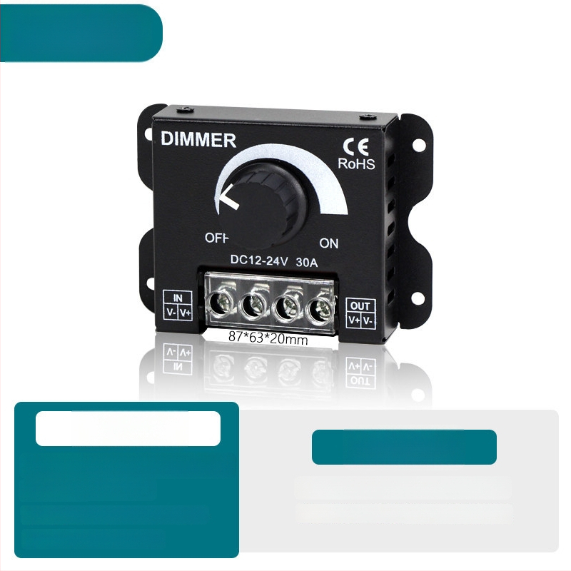 Dimmer LED για χαμηλή τάση 5V/12V/24V, για φωτιστικά κουτιά και γράμματα, αδιάκοπη ρύθμιση φωτεινότητας, ελεγκτής με διακόπτη