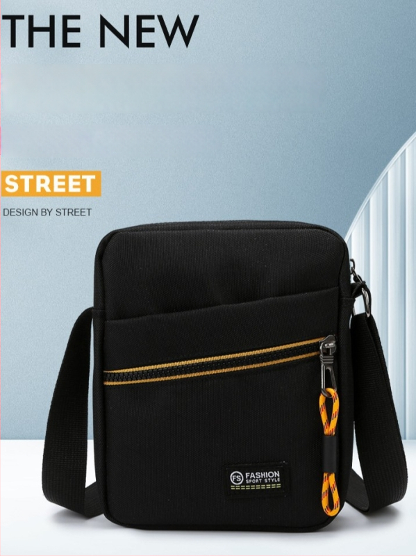 Geantă crossbody pentru bărbați, pentru muncă și pentru călătorii, capacitate mare, compartimente multiple, stil urban simplu, nylon, compatibilă cu laptop de 8 inci