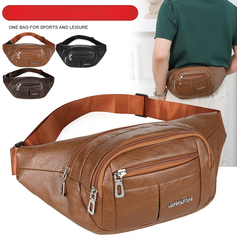 Geantă de talie din PU pentru bărbați, antifurt, stil business, 34×10×13 cm, potrivită pentru laptop de 8 inch