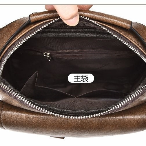 Geantă de umăr pentru bărbați din PU, poșetă crossbody, stil business casual, vertical