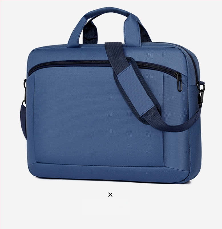 Torba za laptop s zaštitom od udara, poslovni stil, naramenica, vodootporna i otporna na trošenje, višeslojni pretinci za 15-inčni laptop, Oxford platno