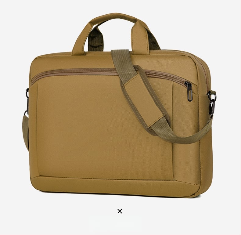 Torba za laptop s zaštitom od udara, poslovni stil, naramenica, vodootporna i otporna na trošenje, višeslojni pretinci za 15-inčni laptop, Oxford platno