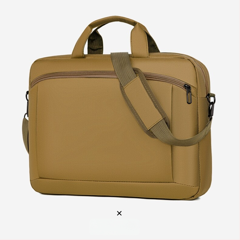 Torba za laptop s zaštitom od udara, poslovni stil, naramenica, vodootporna i otporna na trošenje, višeslojni pretinci za 15-inčni laptop, Oxford platno