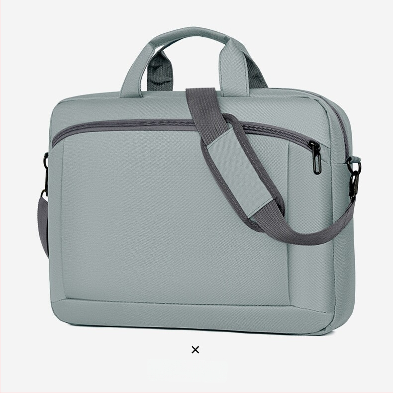 Torba za laptop s zaštitom od udara, poslovni stil, naramenica, vodootporna i otporna na trošenje, višeslojni pretinci za 15-inčni laptop, Oxford platno