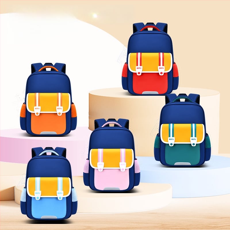 Rucsac pentru copii cu imprimeu pentru educație timpurie, unisex, material Oxford, impermeabil și rezistent, elemente reflectorizante, design cu contrast