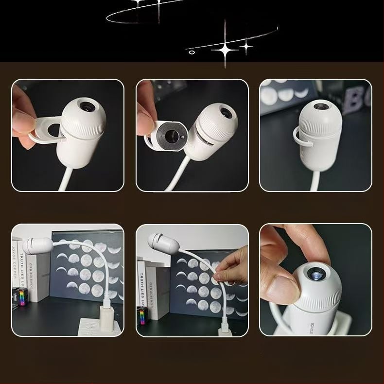 USB μικρός προβολέας αστερισμών, νυχτερινό φως για υπνοδωμάτιο και ατμόσφαιρα