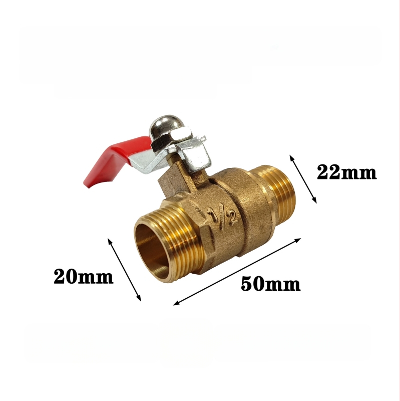 Χαλκού σφαιρική βαλβίδα με διακόπτη για αντλία υψηλής πίεσης φυτοφαρμάκων, βαλβίδα 13.8, νήμα M14, σύνδεση 1/2"
