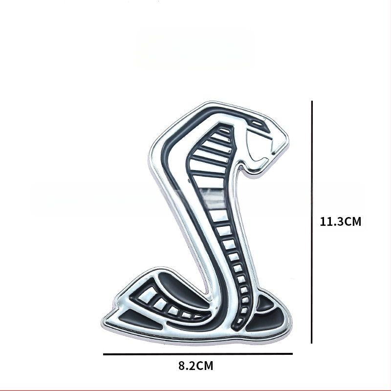 Fém autó-embléma matrica Ford Mustang GT500 Cobra Shelby logóhoz