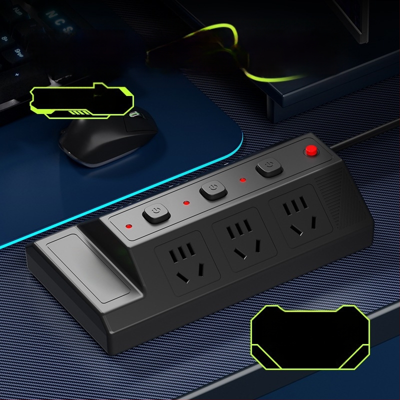Мултифункционална USB разклонителна лента с 4 USB порта и 2 Type-C порта, настолен удължител за дома и офиса