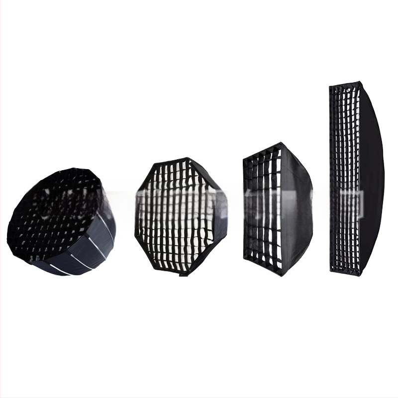 Softbox με πλέγμα για φωτογράφηση σε στούντιο, οκταγωνικό-ορθογώνιο πλέγμα με μοτίβο κυψελών, βαθύς απόδοση φωτός, γρήγορη εγκατάσταση, διαχυτής φωτός και κάλυμμα φλας