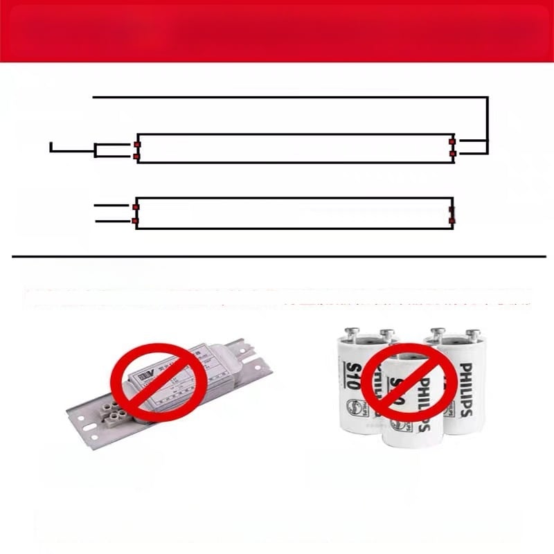 Τ8 LED Φωτιστικό Σωληνάριο – Πλήρες Σετ Βάσεων Σωληνώματος, Διαχωριζόμενος Τύπος, Υπερ-Λαμπρός, 1,2 μ LED Γυάλινο Σωληνάριο, Παλαιού Τύπου Στήριγμα Φωτιστικό