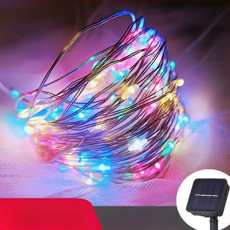 Ηλιακά LED φώτα με χαλκό σύρμα για εξωτερικό χώρο κήπου, αδιάβροχο διακοσμητικό φως