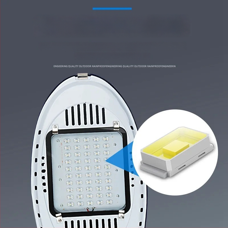 Κεφαλή LED οδοφωτισμού, 40W, εξωτερική αδιάβροχη, ηλιακή τροφοδοσία, ενσωματωμένος στύλος