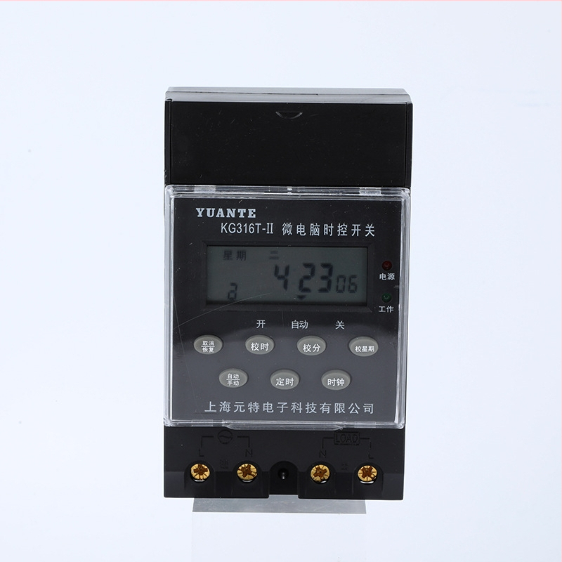 KG316T Усилен черен таймер за управление на 220V улично осветление, фасадни светлини и рекламни табла – интелигентен таймер контролер