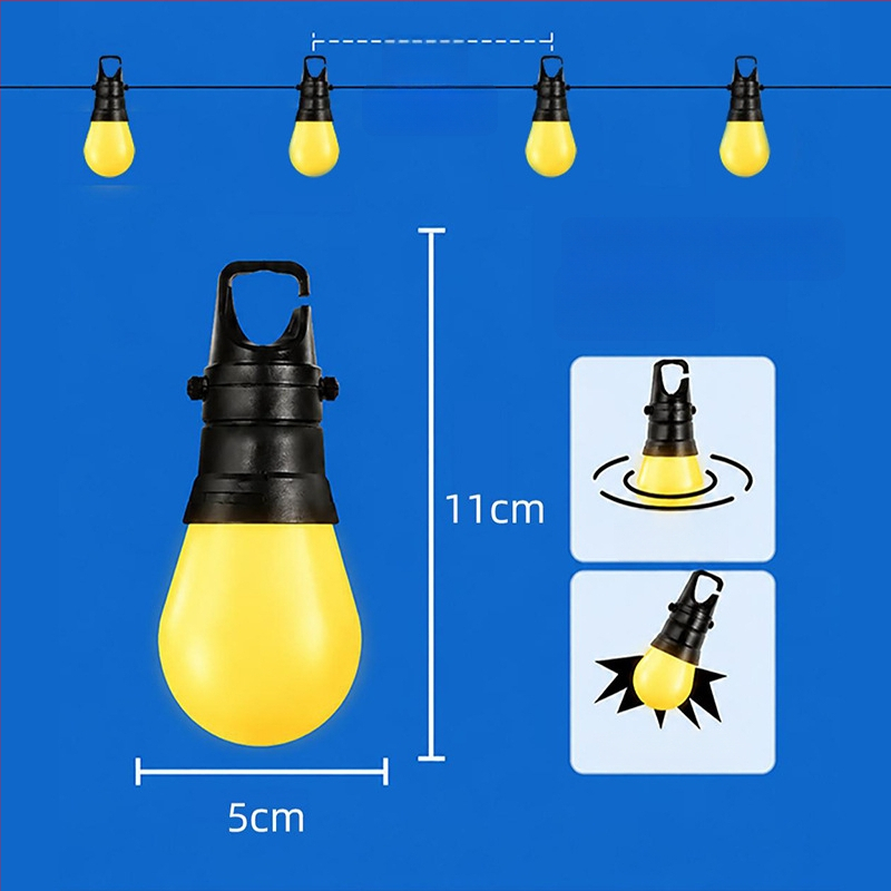 S14 LED φώτα σε σειρά με έλεγχο Bluetooth, εξωτερικός κήπος, διχρωματικού φωτισμού ατμόσφαιρας
