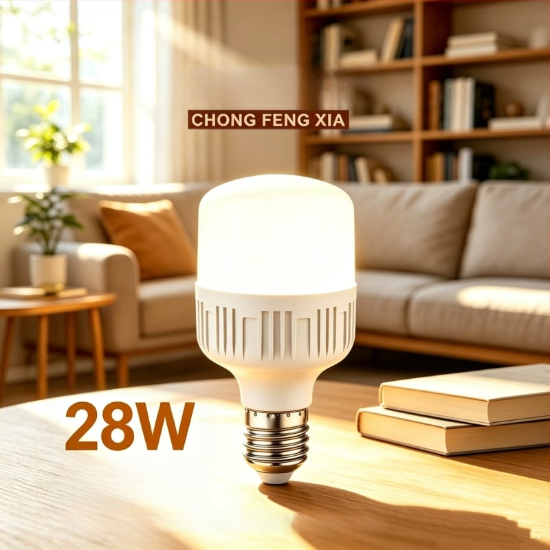 LED лампа с енергоспестяване, цокъл E27, голямо резбово гнездо, бяла светлина за домашно осветление, подходяща за склад и работилница
