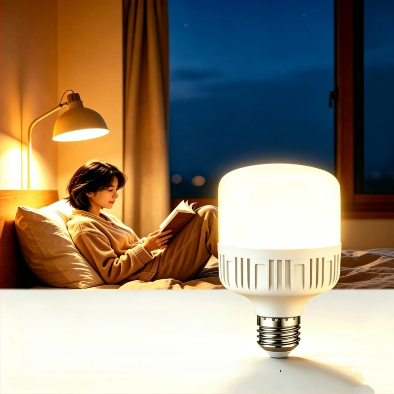 LED лампа с енергоспестяване, цокъл E27, голямо резбово гнездо, бяла светлина за домашно осветление, подходяща за склад и работилница