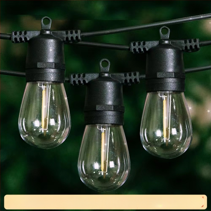 LED φανάρια σε σειρά με λαμπτήρα S14, κρεμαστό εξωτερικό, αδιάβροχο, με βάση E27, για κάμπινγκ και αυλή