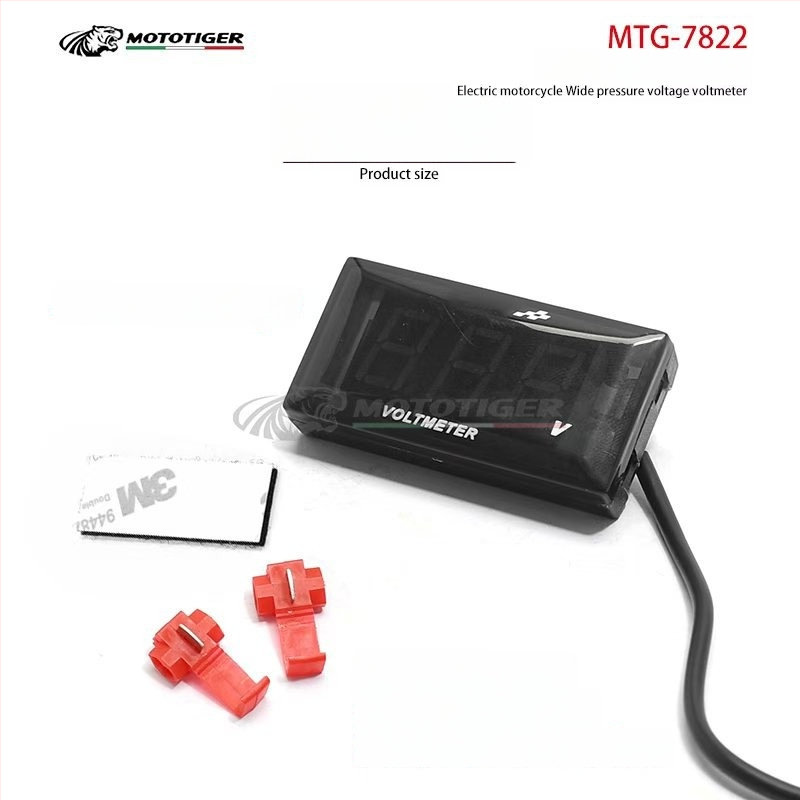 MTG-7822 LCD feszültség kijelző, 10V-150V, elektromos motorkerékpárhoz