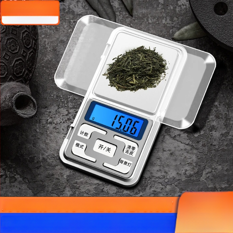 Ékszer elektronikus mérleg, 0,01 g pontossággal, hordozható élelmiszer- és tea mérleg, mini zsebmérleg