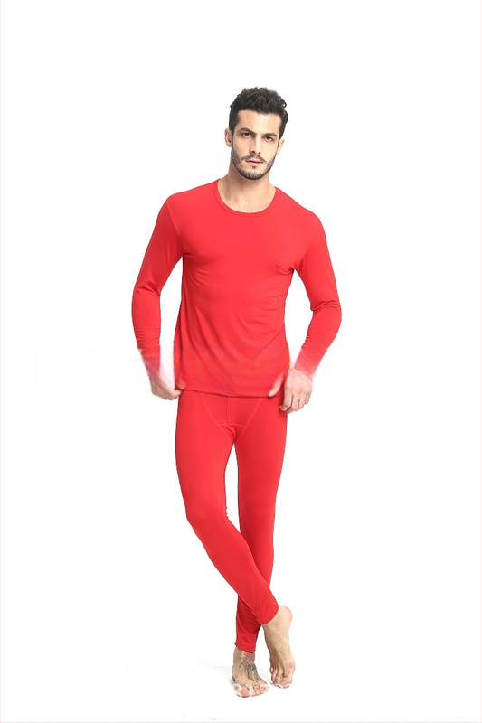 Set de lenjerie termică pentru bărbați din Milk Silk cu finisaj periat, tricou și pantaloni subțiri pentru toamnă, mărime plus
