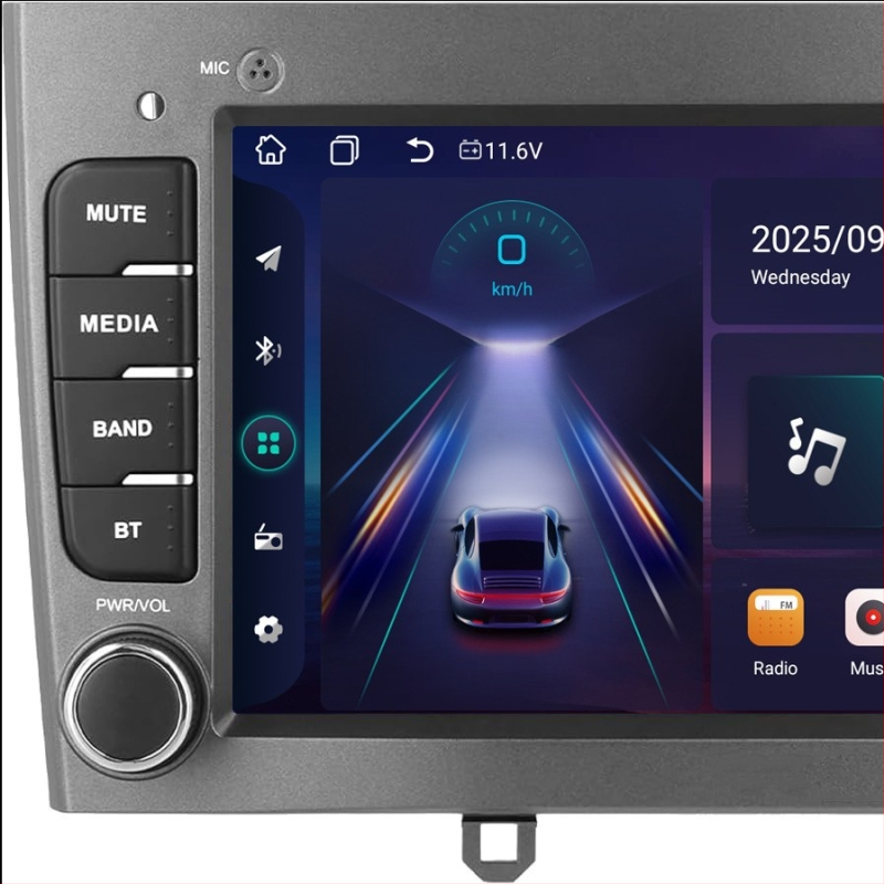 7-inčni sustav navigacije za automobil za Peugeot 308/408 s GPS-om, Bluetoothom, bežičnim CarPlay i Android Auto