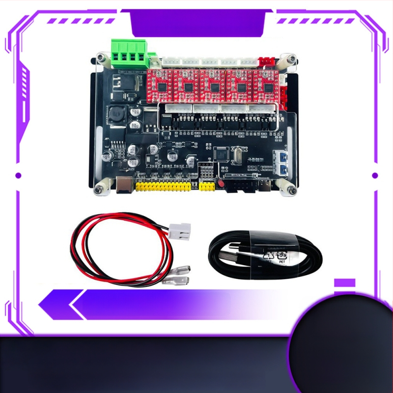 GRBL-vezérlőlap CNC gravírozógéphez, négytengelyes CNC, támogatja a PCB-t 42/57, 32‑bites vezérlő