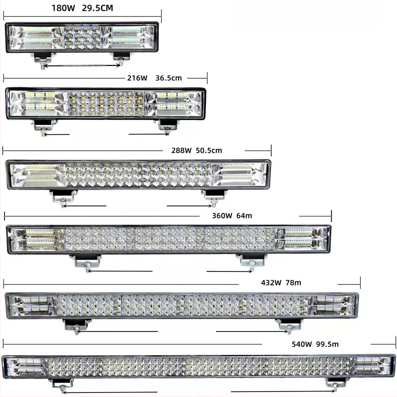 LED λωρίδα φωτός αυτοκινήτου με προβολέα και φώτα μπάρ, 12–24V υψηλής έντασης, υψηλό/χαμηλό φως, στροβ φωτισμός