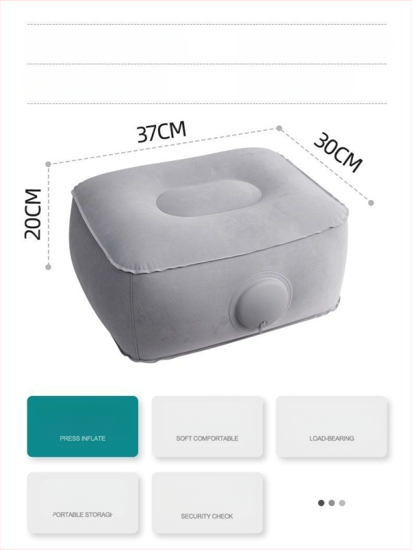 Hordozható felfújható ülőpárna hosszú utazásokhoz, multifunkcionális utazópárna autóhoz, vonathoz és irodához